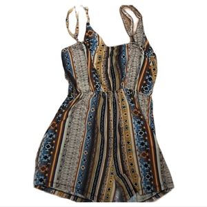 Almost Famous Romper, Aztec print, Size small